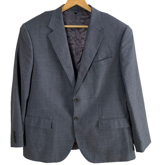 J. CREW Crossby Size 46R Men's Sport Coat Blazer Jacket Charcoal Gray Business